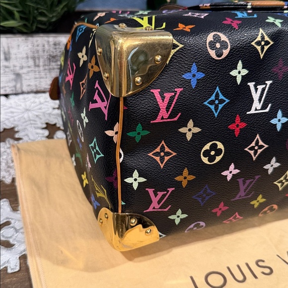 🔥Authentic Louis Vuitton speedy Takashi Murakami multi color Bag size 30 - Picture 7 of 17